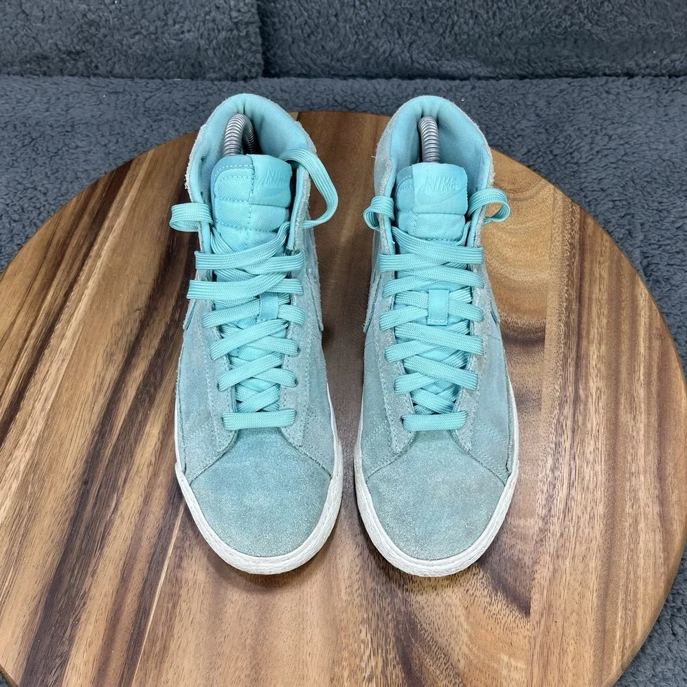 Nike Blazer Mid 2017 Island Green Youth 3 Women's 4.5 Shoes Lace GS 895850-302‎